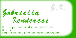 gabriella kenderesi business card